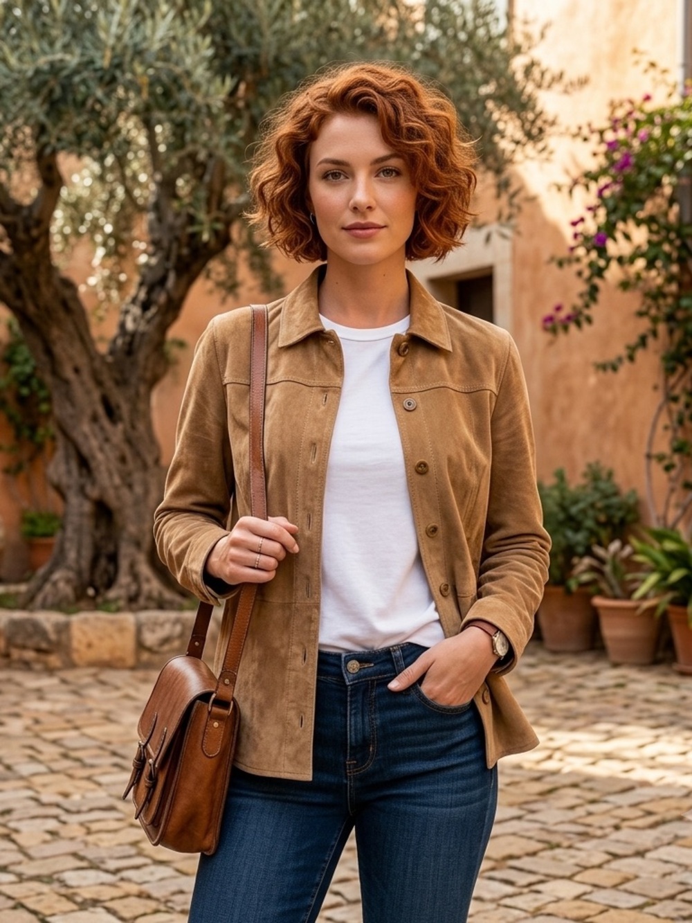 Telluride Brown Suede Women's Jacket size 12 100% leather